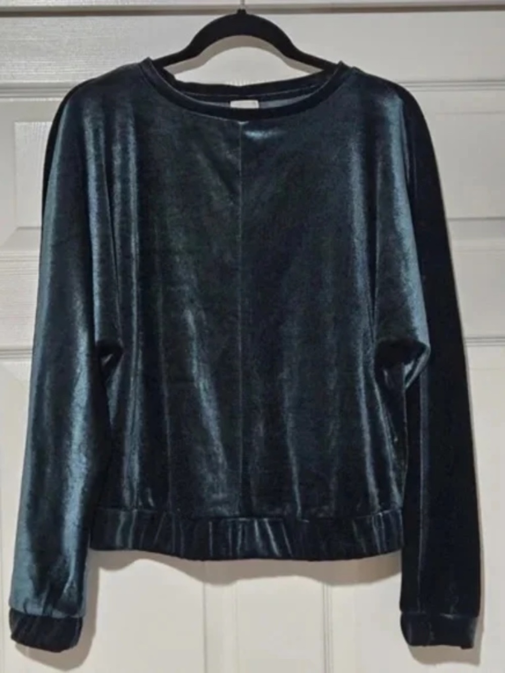 Cupio Dark teal green Velvet Top small